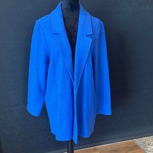 Rachel Zoe Blue Blazer Boiled Wool